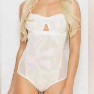 We Are HAH x Free People Under The Wire Walking on Eggshells Bodysuit Ivory XS